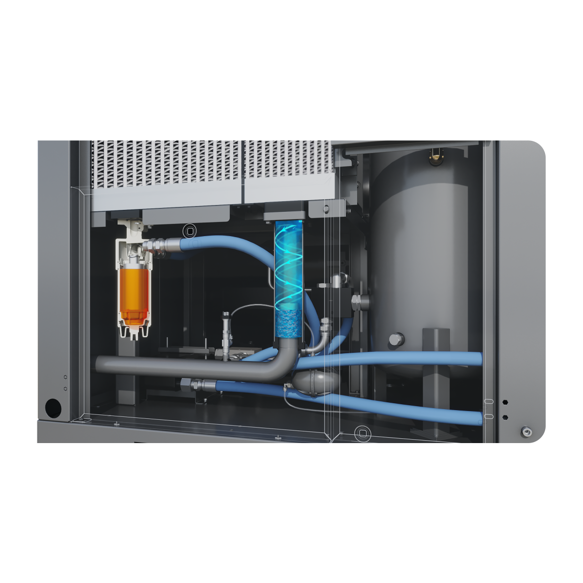 Двухступенчатый винтовой компрессор IMPETUS 90 8,5 бар — изображение 4